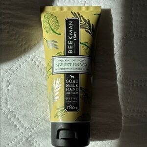Beekman 1802 Sweet Grass Goat Milk Hand Cream - Yellow and Black